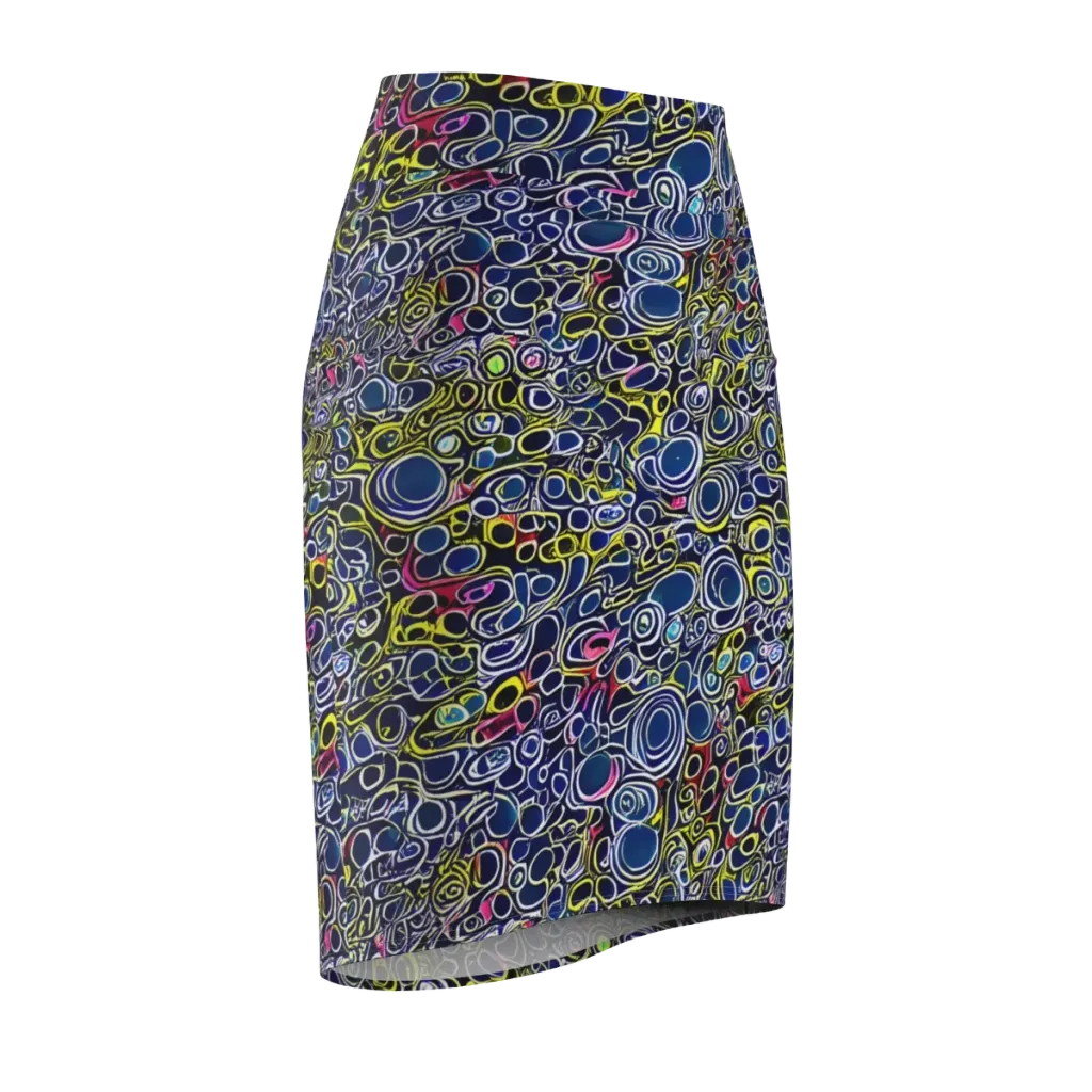 Lunar Loops on Pencil Skirt — Front Side