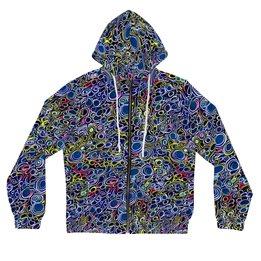 Lunar Loops on a Women's Full-Zip Hoodie