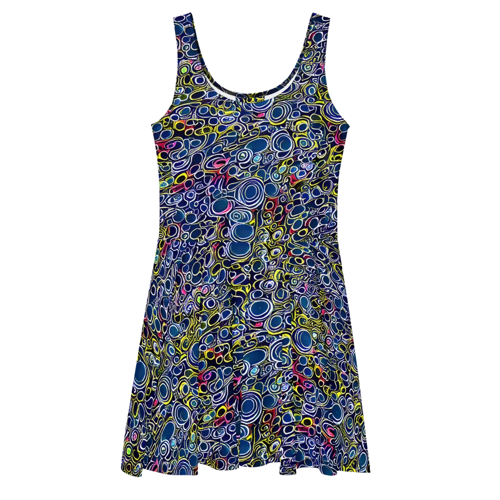 Lunar Loops on Skater Dress — Front