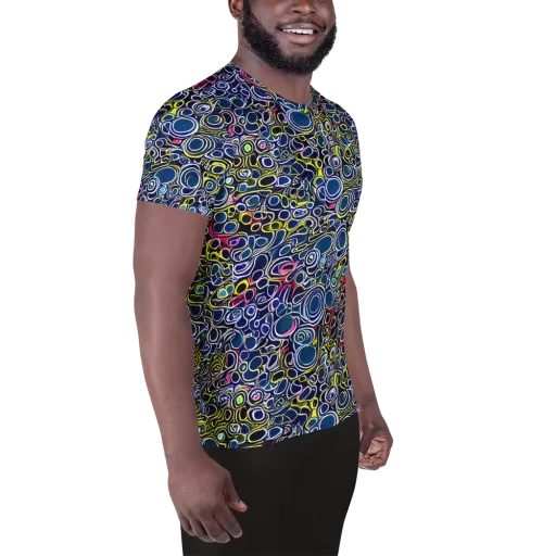 Lunar Loops on a Men's Athletic T-Shirt