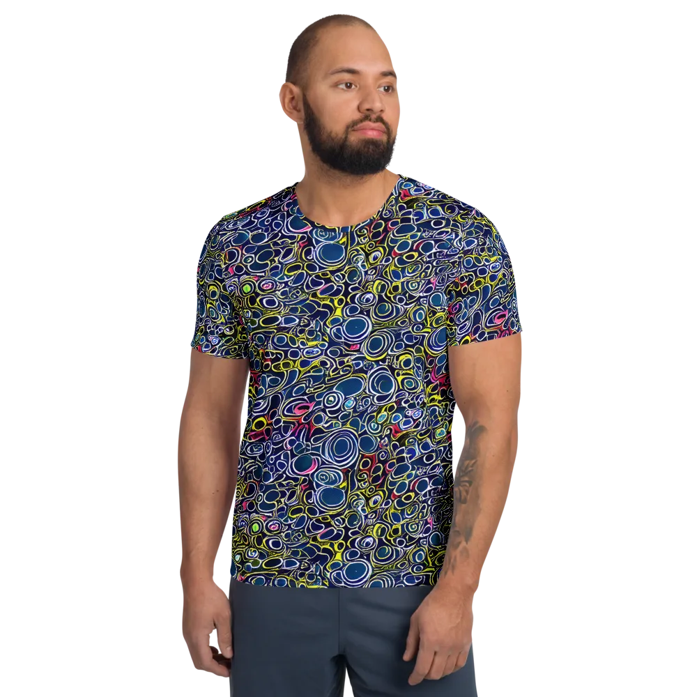 Lunar Loops on Men's Athletic T-Shirt — Front