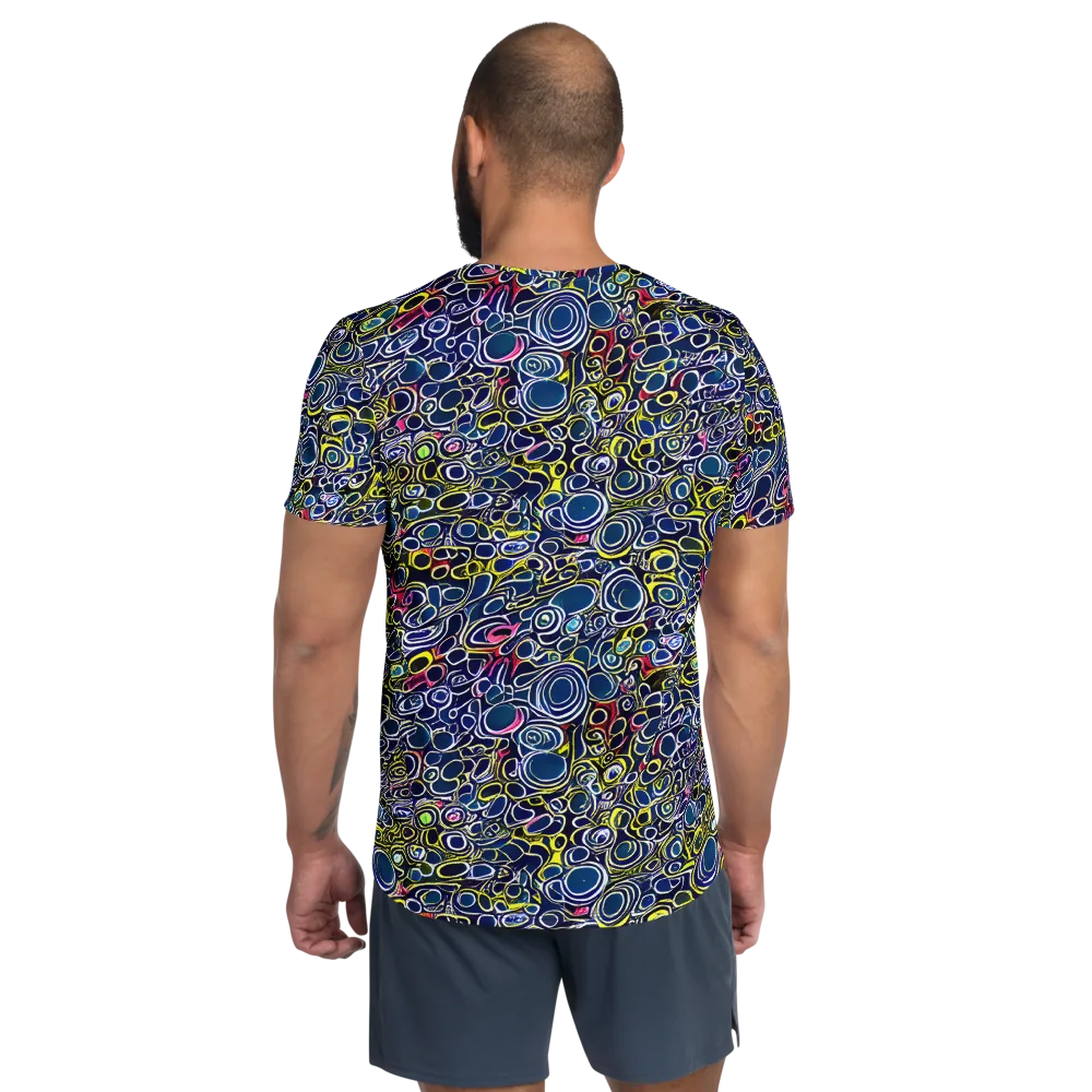 Lunar Loops on Men's Athletic T-Shirt — Back