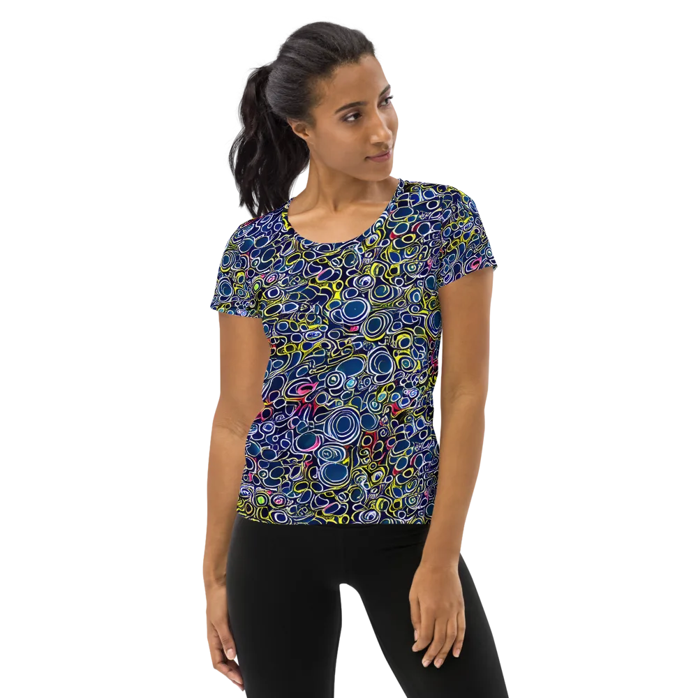 Lunar Loops on Women's Athletic T-Shirt — Front