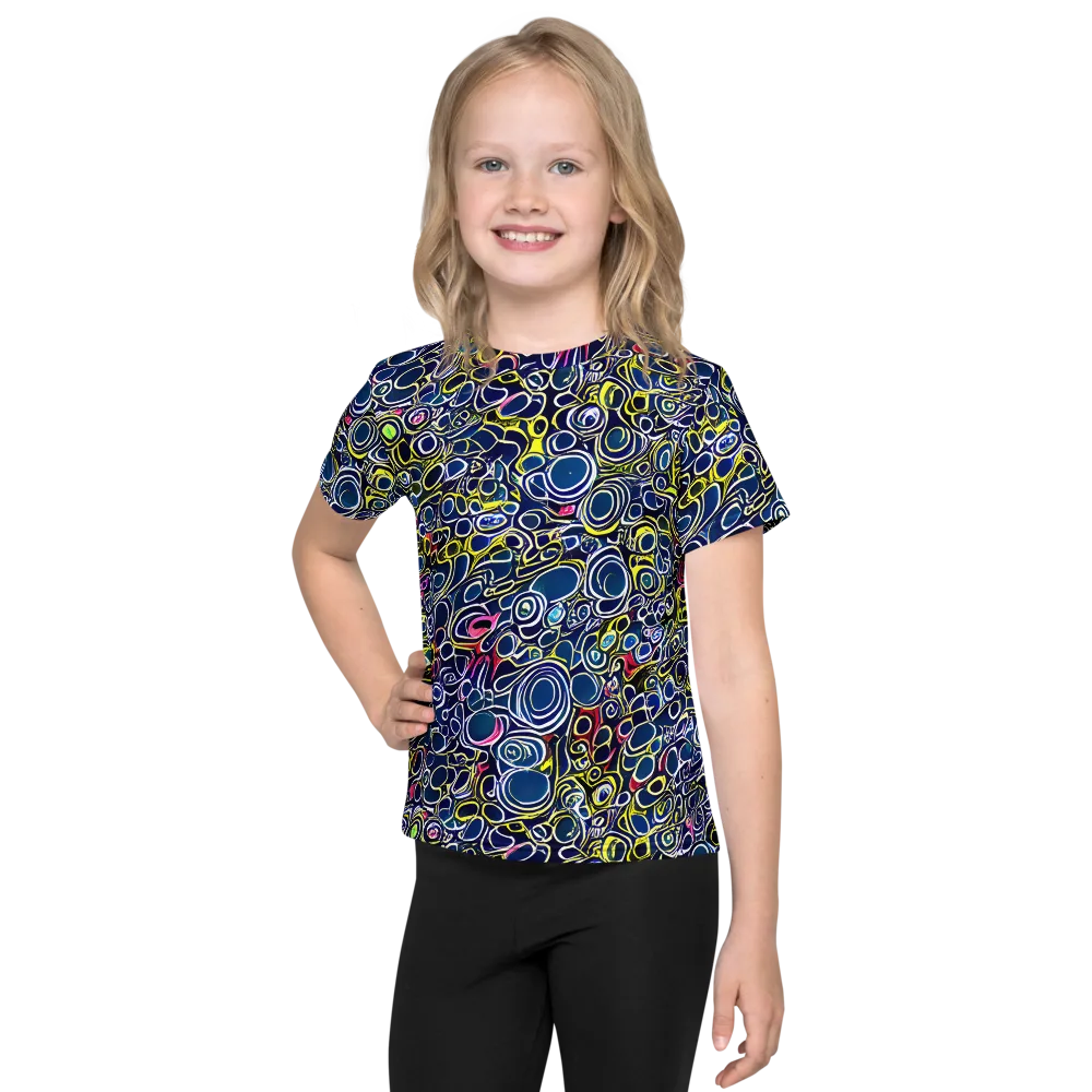 Lunar Loops on Kids Crew Neck T-Shirt — Front