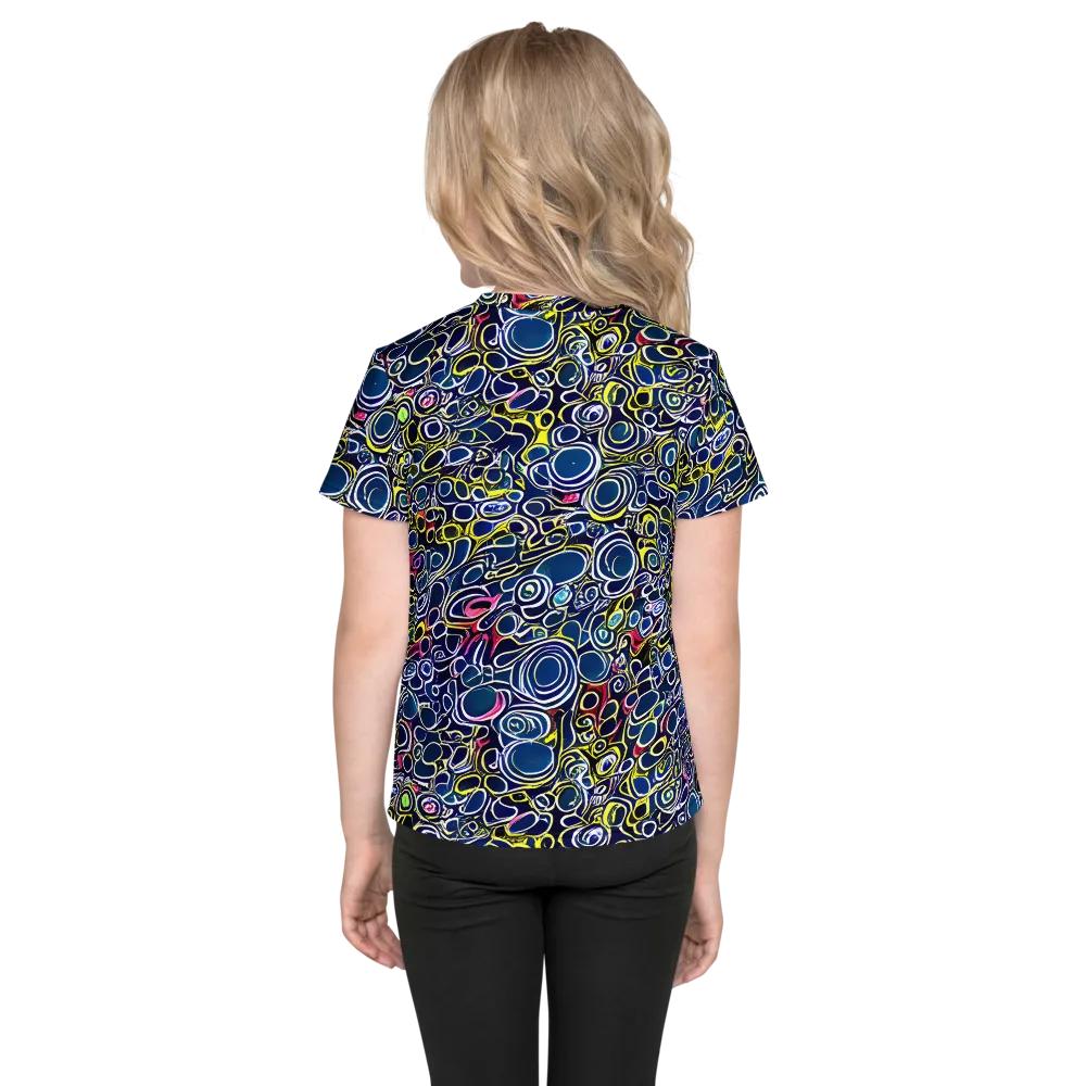 Lunar Loops on Kids Crew Neck T-Shirt — Back