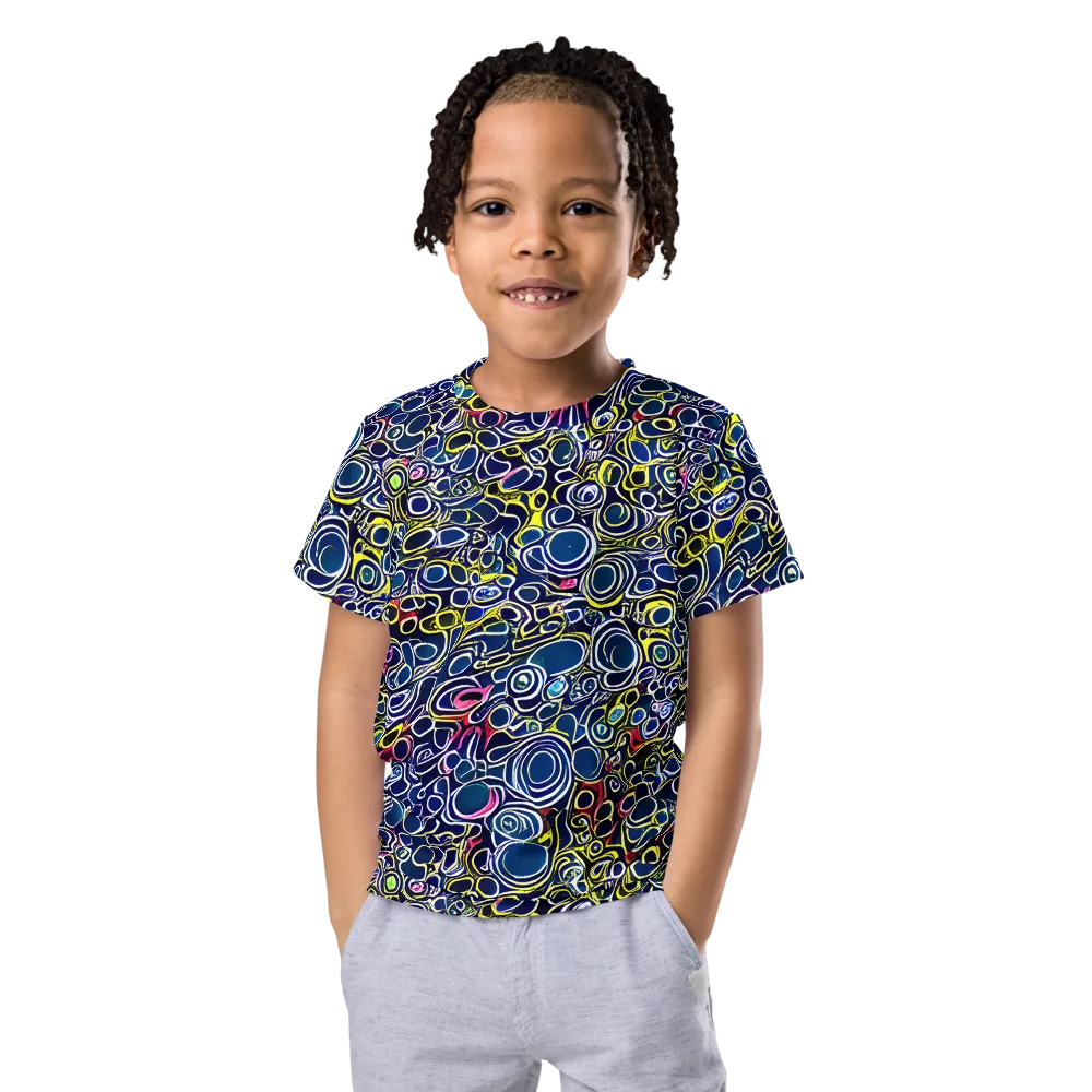 Lunar Loops on Kids Crew Neck T-Shirt — Front
