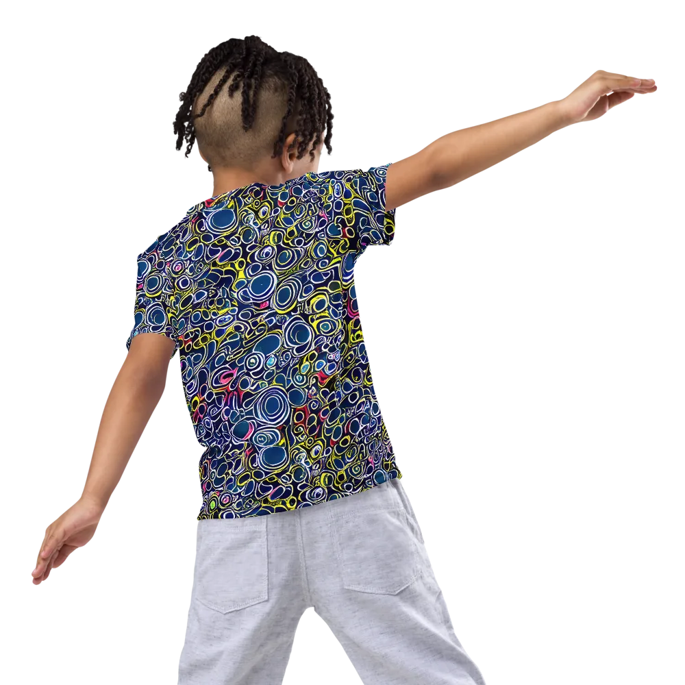 Lunar Loops on Kids Crew Neck T-Shirt — Back