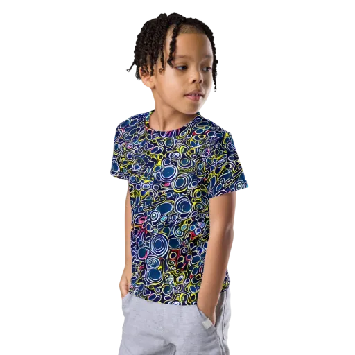 Lunar Loops on a Kids Crew Neck T-Shirt