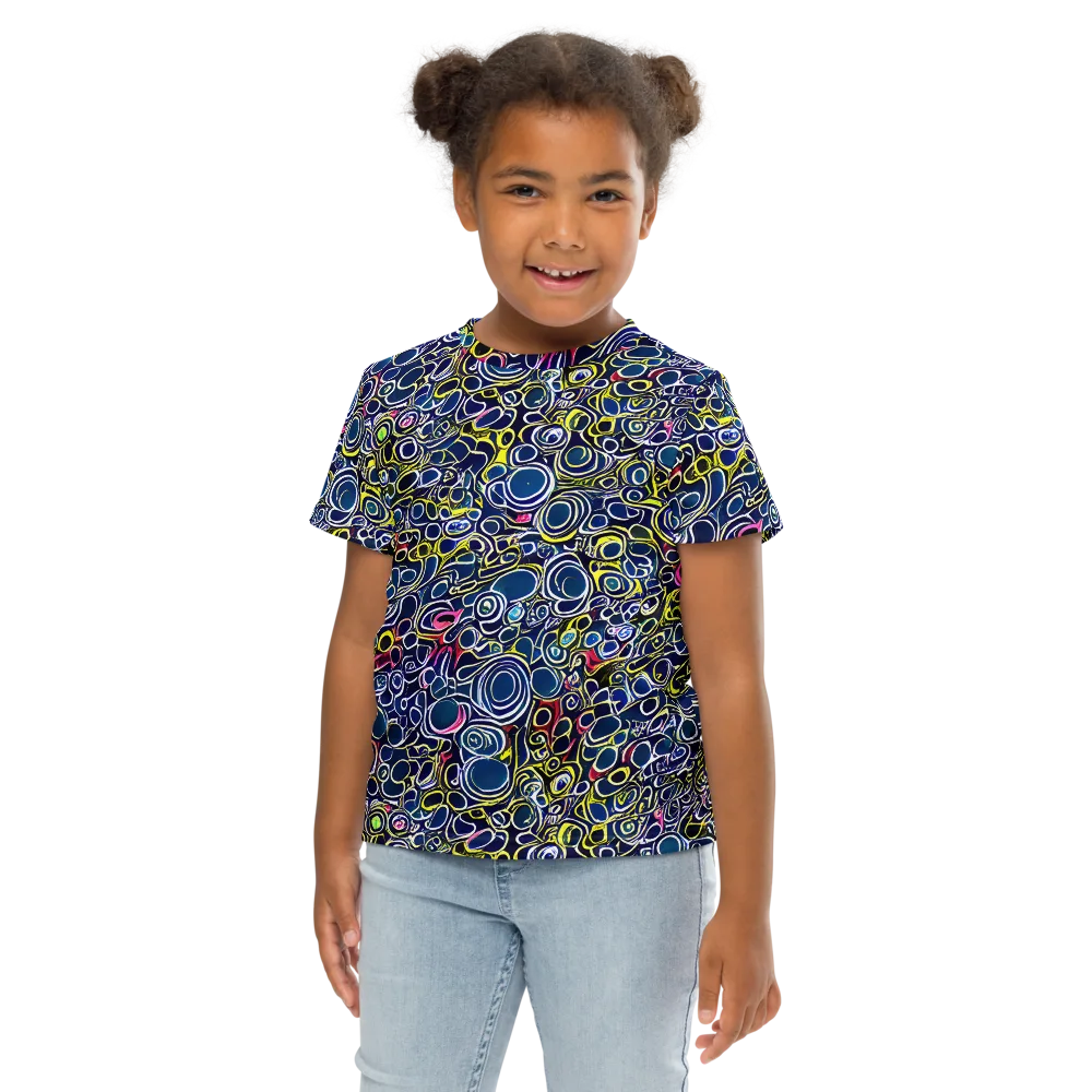 Lunar Loops on Kids Crew Neck T-Shirt — Front