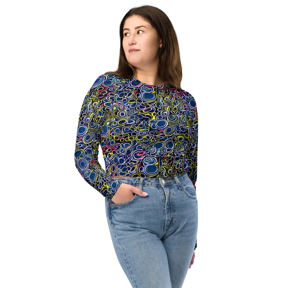 Lunar Loops on Long Sleeve Crop Top — Front