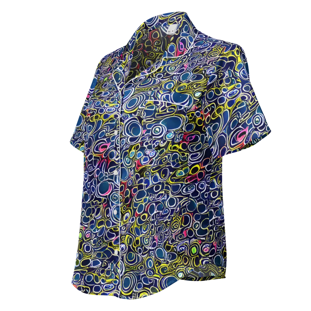 Lunar Loops on Women's Short Sleeve Pajama Top — Left Front