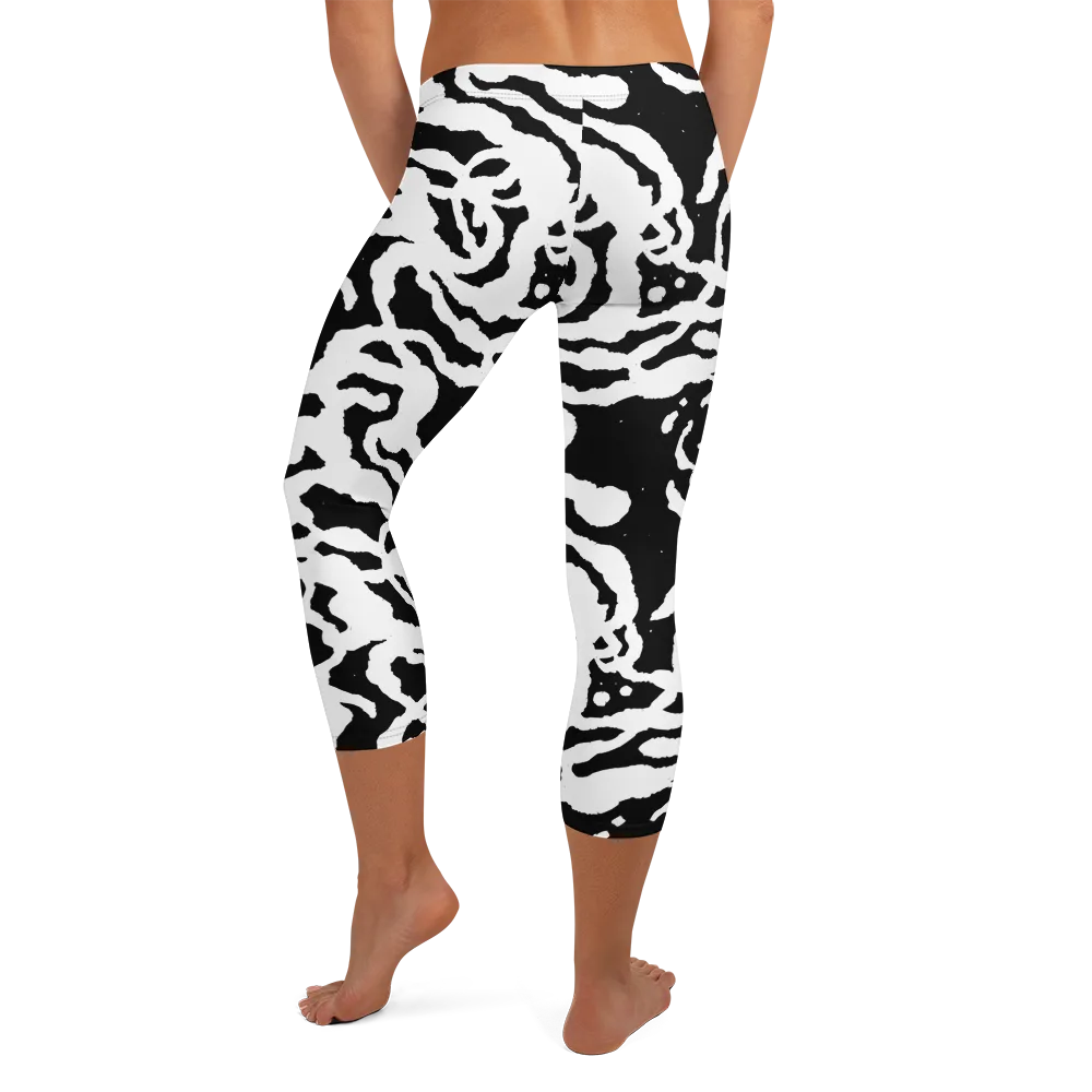 Blackwater Rhythm on Capri Leggings — Back