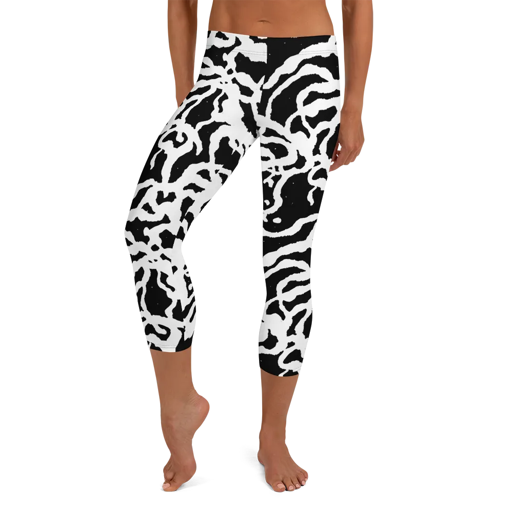 Blackwater Rhythm on Capri Leggings — Front