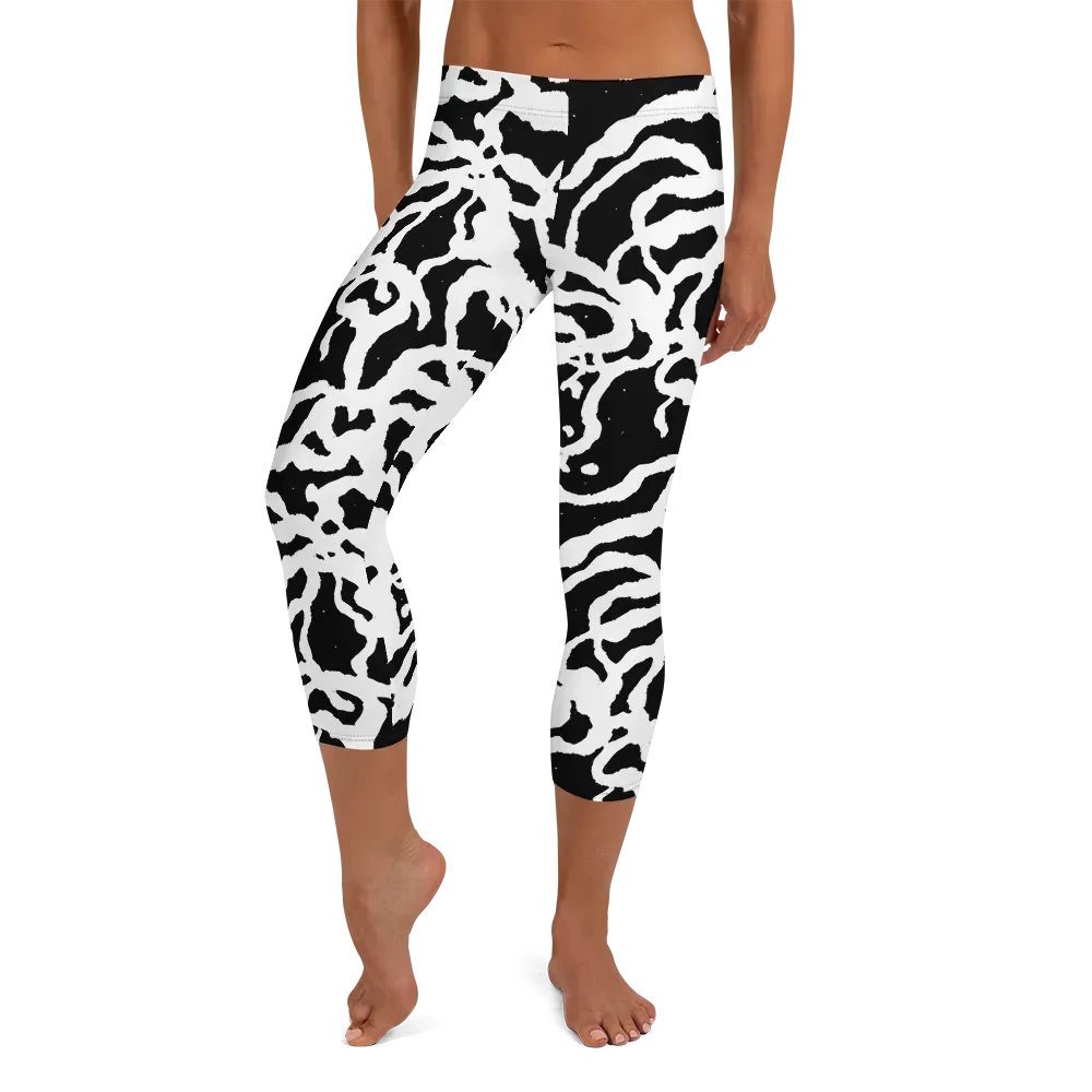 Blackwater Rhythm on Capri Leggings — Front