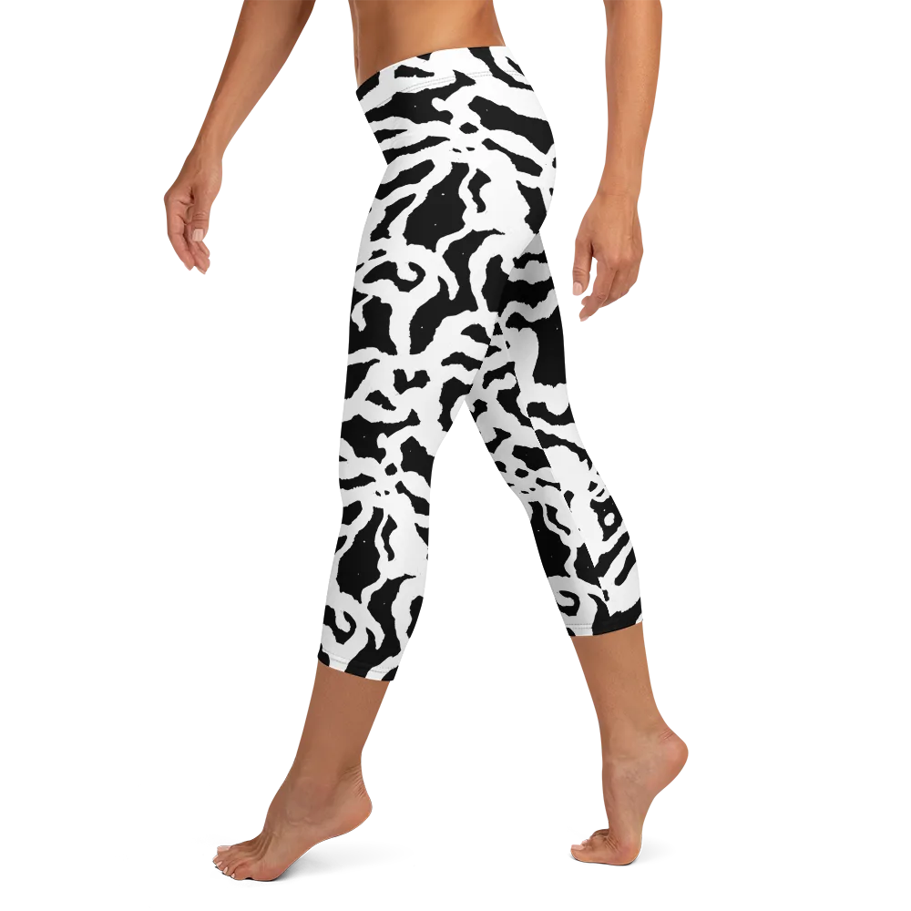 Blackwater Rhythm on Capri Leggings — Left