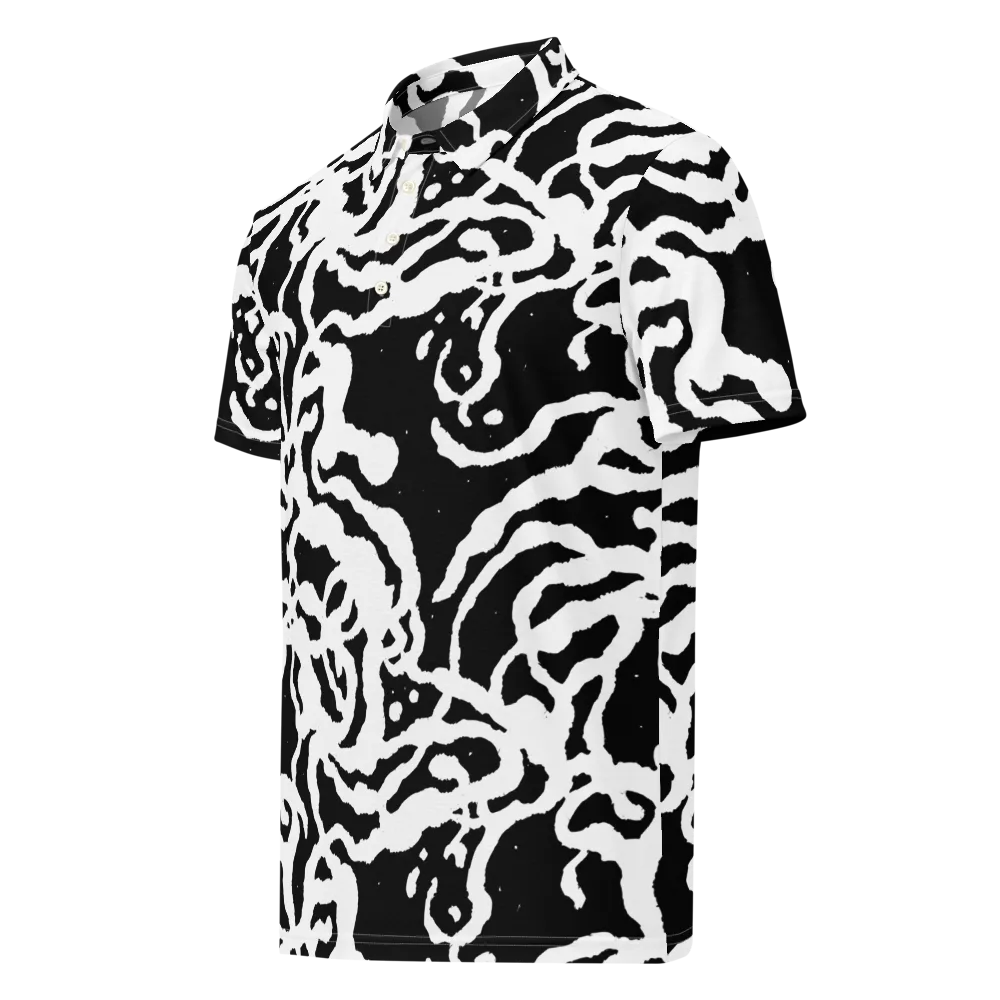 Blackwater Rhythm on Men's Slim Fit Polo Shirt — Left Front
