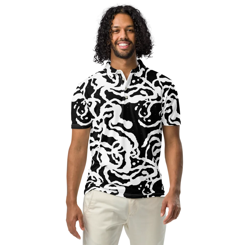 Blackwater Rhythm on Men's Slim Fit Polo Shirt — Front