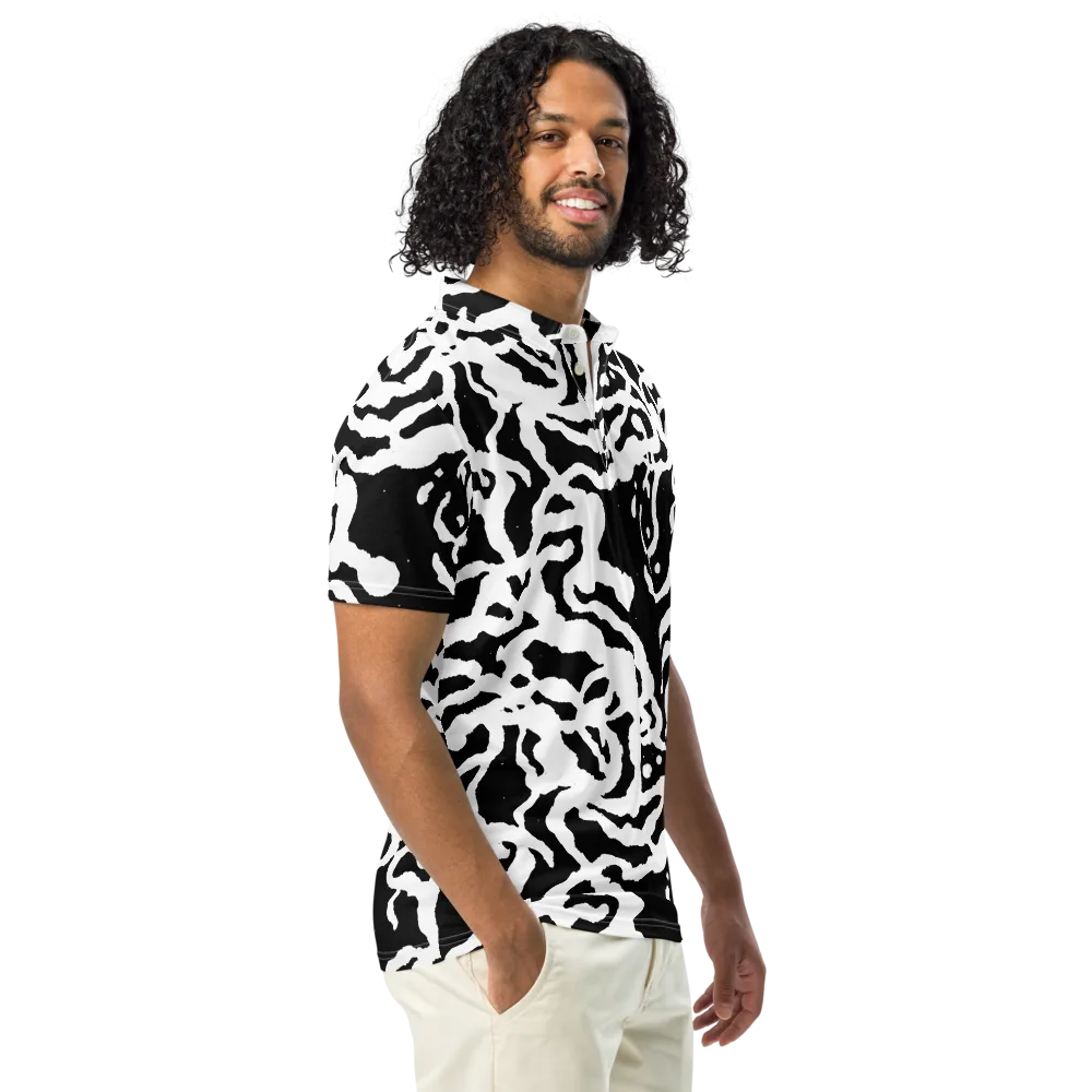 Blackwater Rhythm on Men's Slim Fit Polo Shirt — Right Front