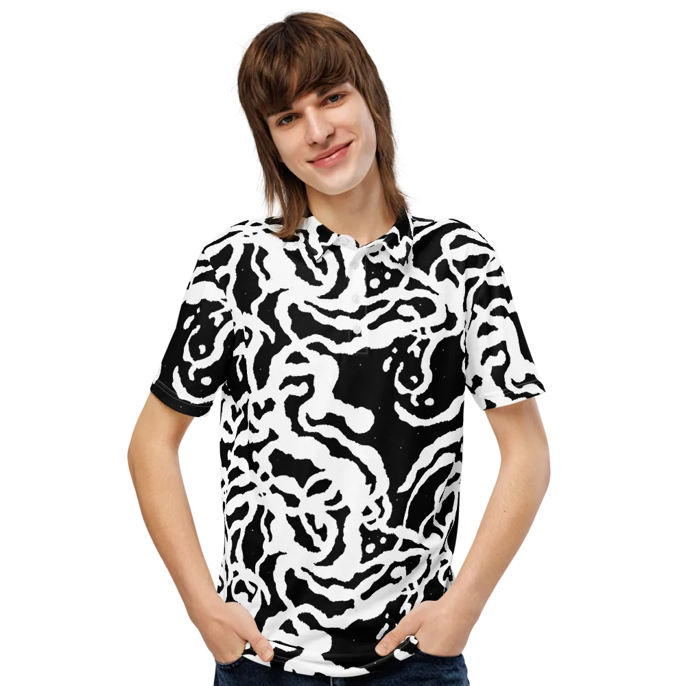 Blackwater Rhythm on Men's Slim Fit Polo Shirt — Front