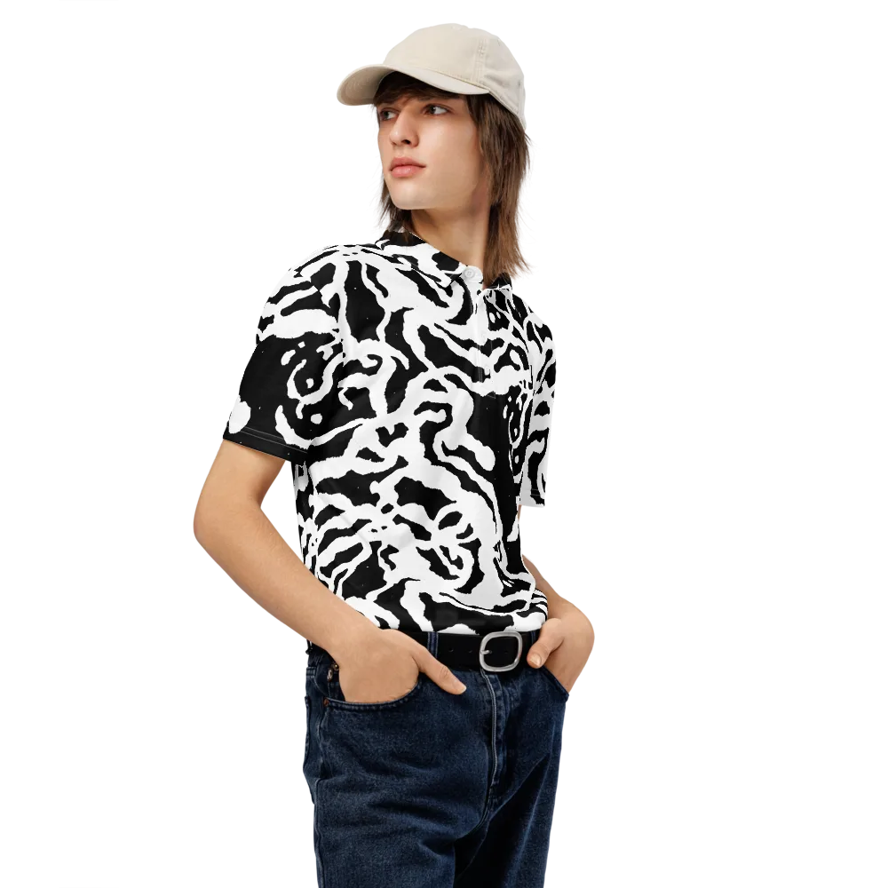 Blackwater Rhythm on Men's Slim Fit Polo Shirt — Right Front