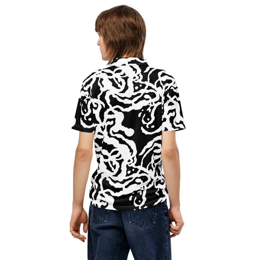 Blackwater Rhythm on Men's Slim Fit Polo Shirt — Back