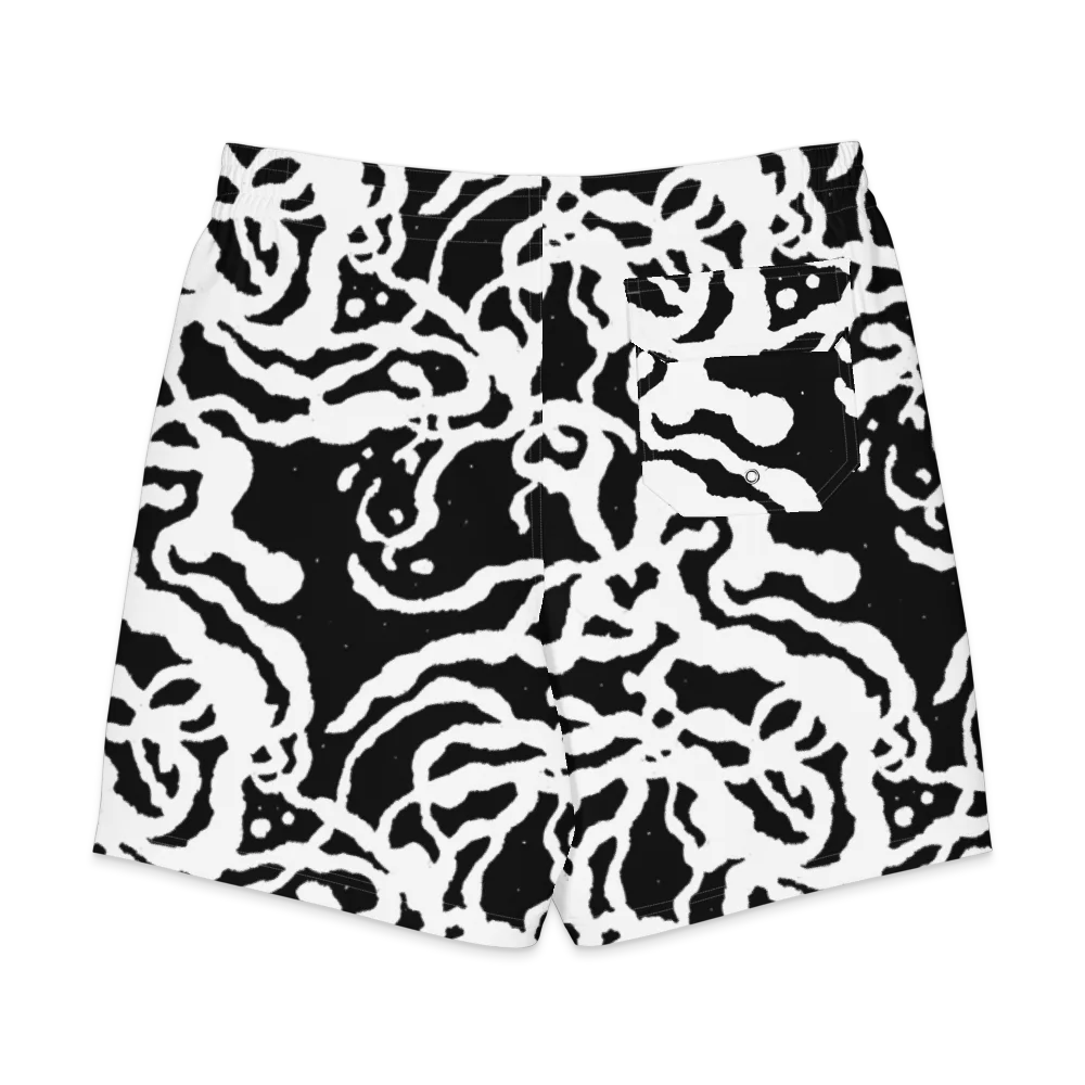 Blackwater Rhythm on Men's Board Shorts — Back