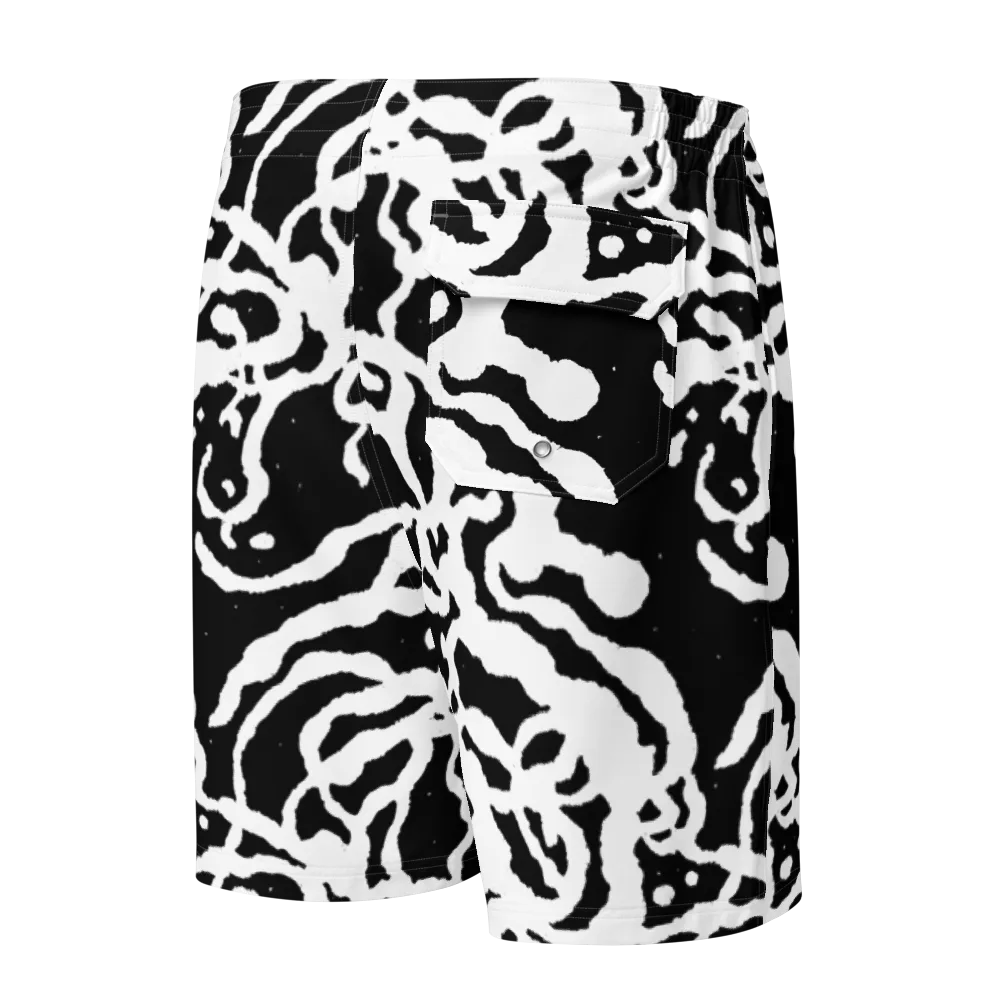 Blackwater Rhythm on Men's Board Shorts — Back