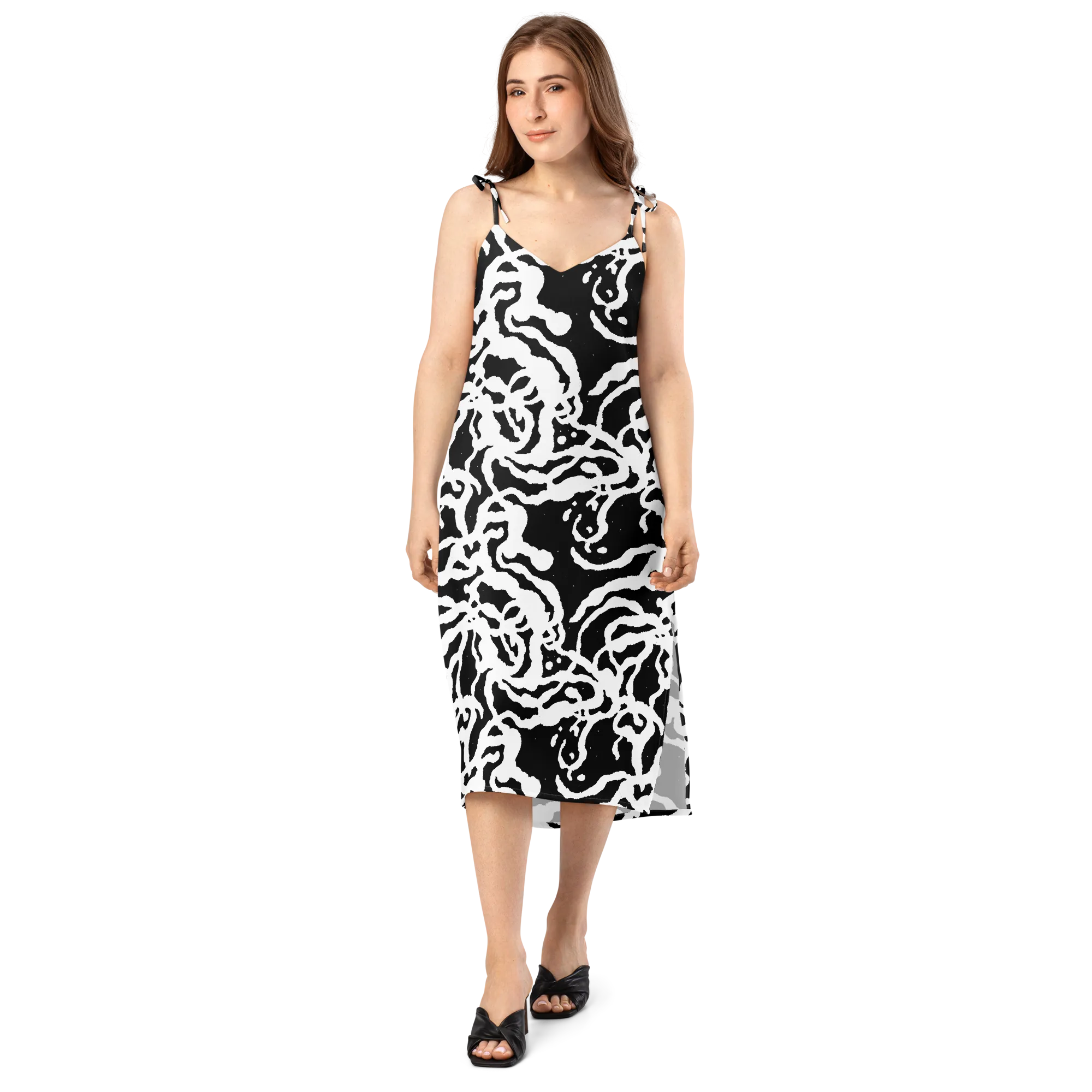 Blackwater Rhythm on Slip Dress — Front