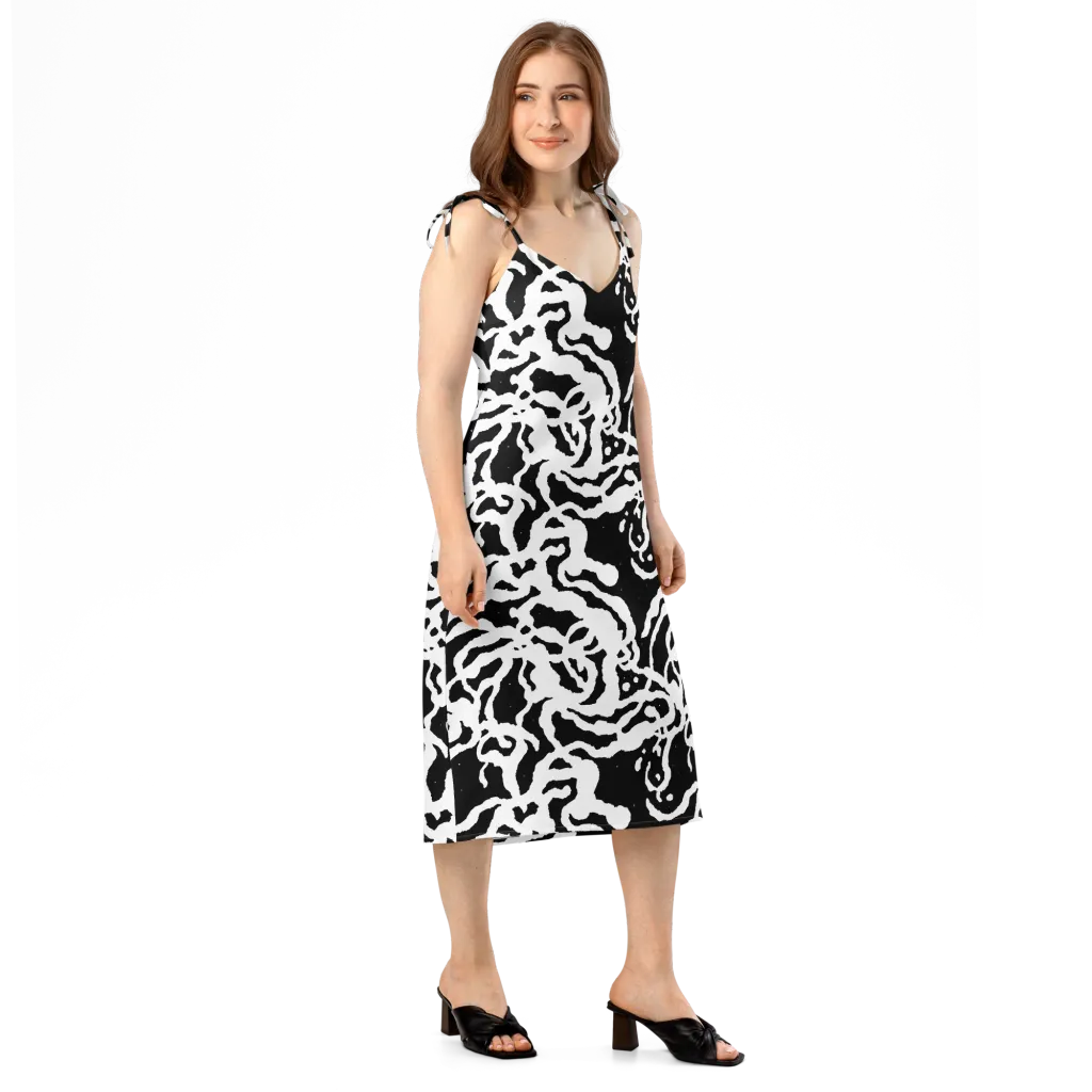 Blackwater Rhythm on Slip Dress — Right Front