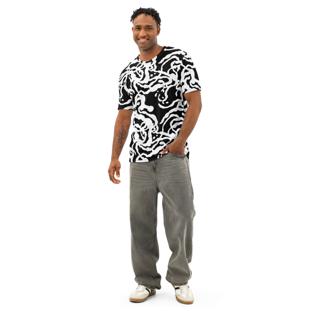 Blackwater Rhythm on Men's Cotton Crew Neck T-Shirt — Front