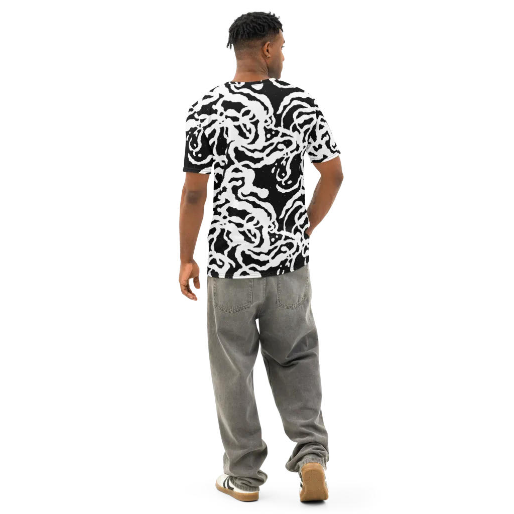 Blackwater Rhythm on Men's Cotton Crew Neck T-Shirt — Back