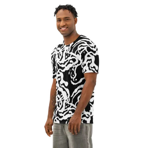 Blackwater Rhythm on a Men's Cotton Crew Neck T-Shirt