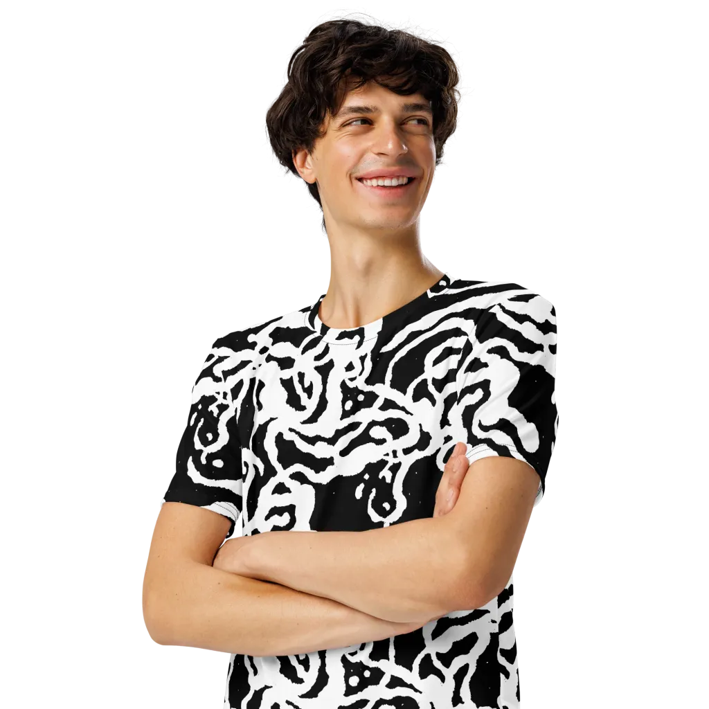 Blackwater Rhythm on Men's Crew Neck T-Shirt — Left Front