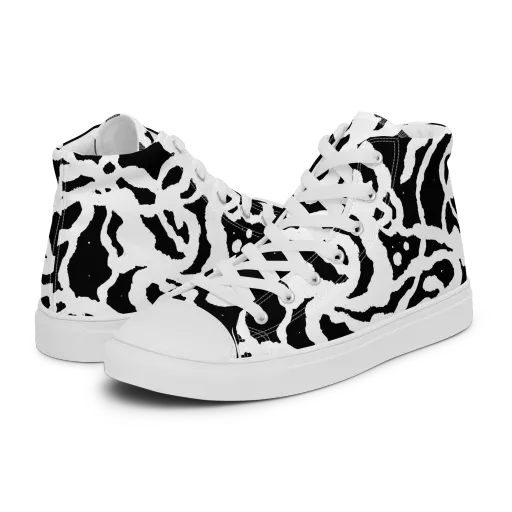 Blackwater Rhythm on a Men's High Top Canvas Shoes