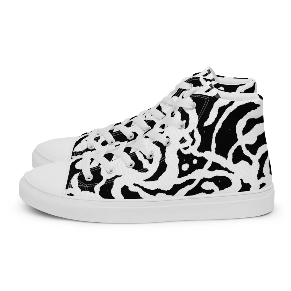Blackwater Rhythm on Women's High Top Canvas Shoes — Left
