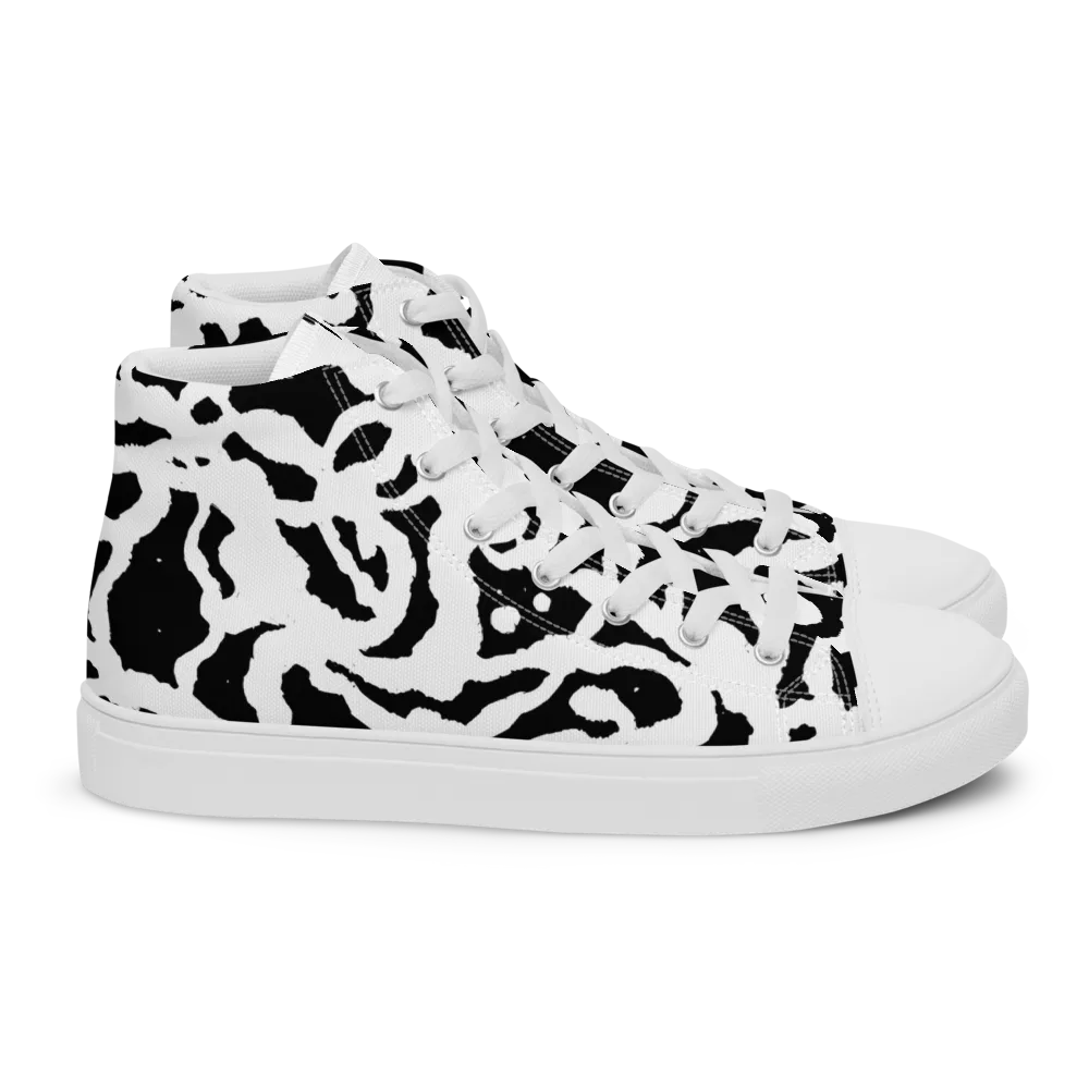 Blackwater Rhythm on Women's High Top Canvas Shoes — Right