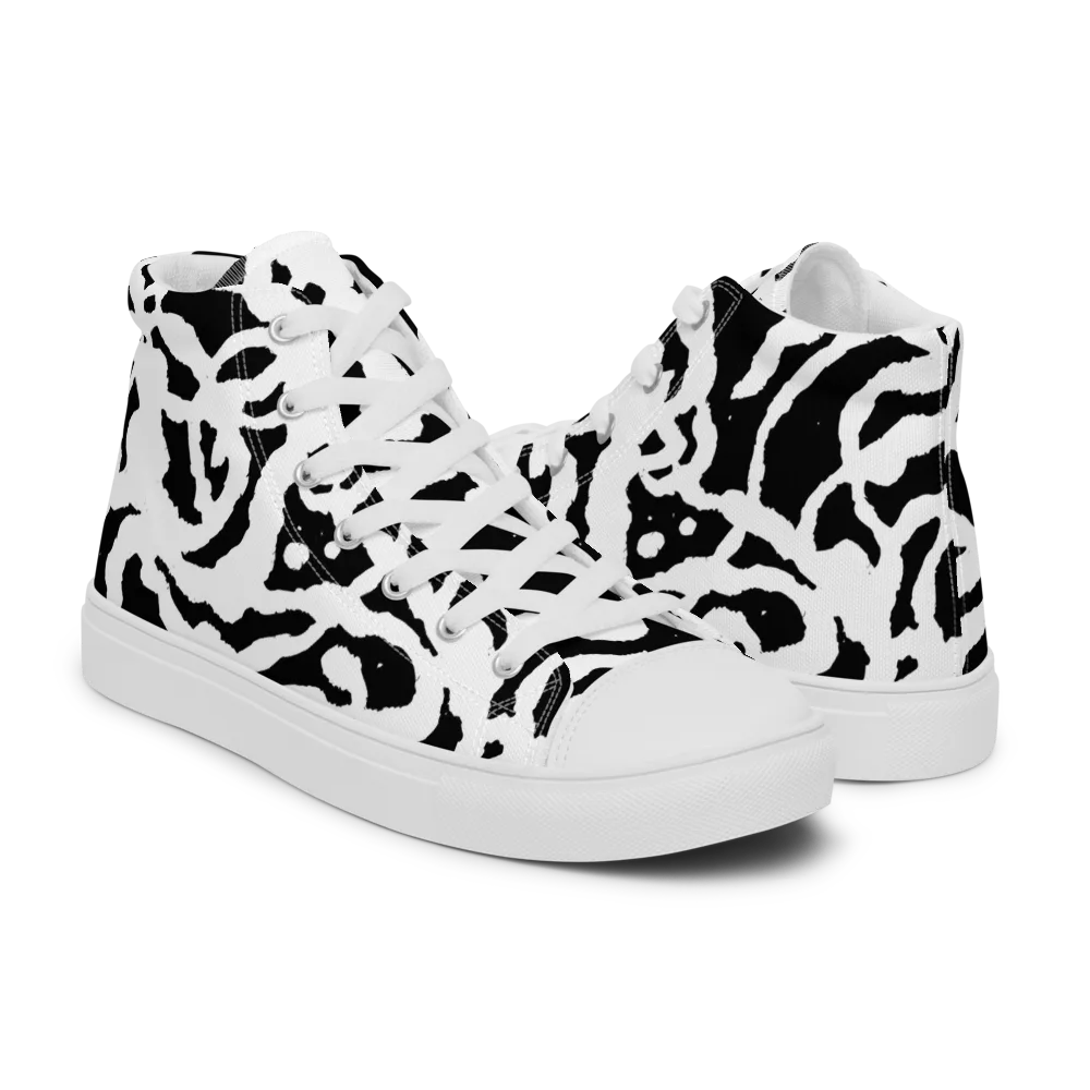 Blackwater Rhythm on Women's High Top Canvas Shoes — Right