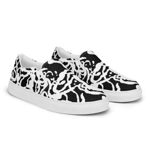 Blackwater Rhythm on a Men's Slip-On Canvas Shoes