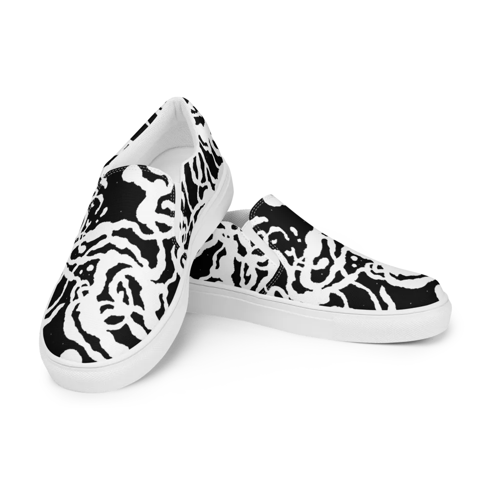 Blackwater Rhythm on Men's Slip-On Canvas Shoes — Left Front