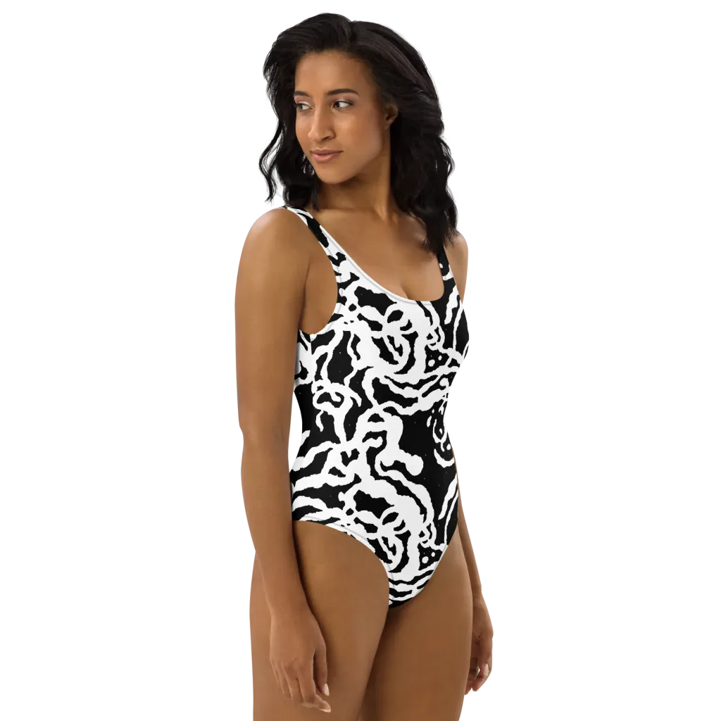 Blackwater Rhythm on One-Piece Swimsuit — Right