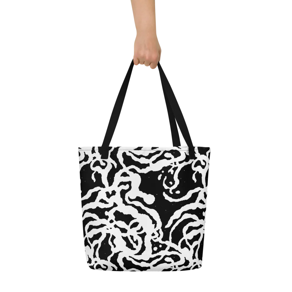 Blackwater Rhythm on Large Tote Bag W/ Pocket — Front