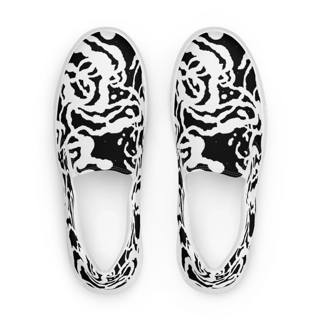 Blackwater Rhythm on Women's Slip-On Canvas Shoes — Front
