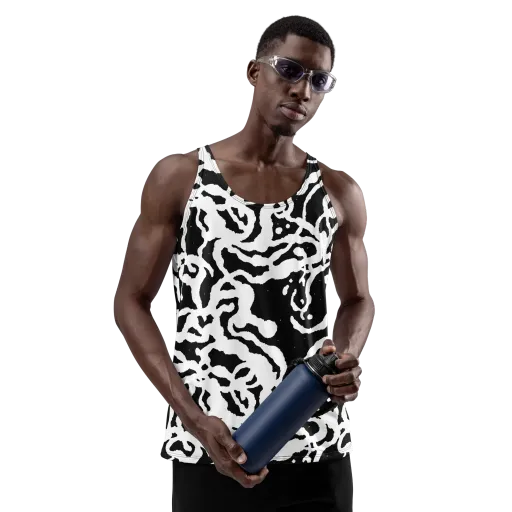 Blackwater Rhythm on a Men's Tank Top