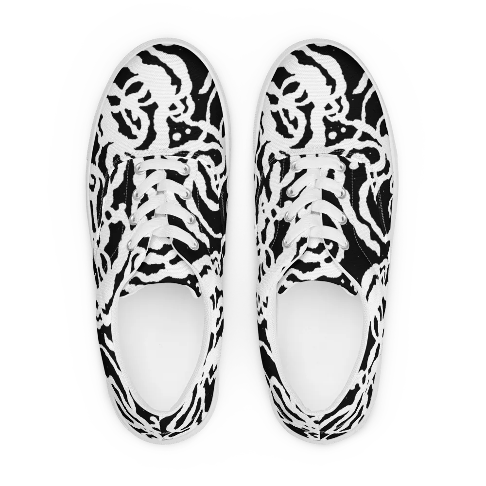 Blackwater Rhythm on Men's Lace-Up Canvas Shoes — Front