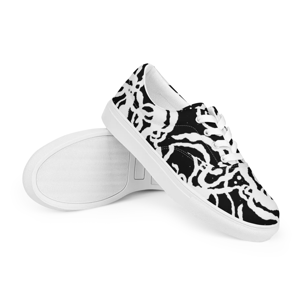 Blackwater Rhythm on Men's Lace-Up Canvas Shoes — Right Front