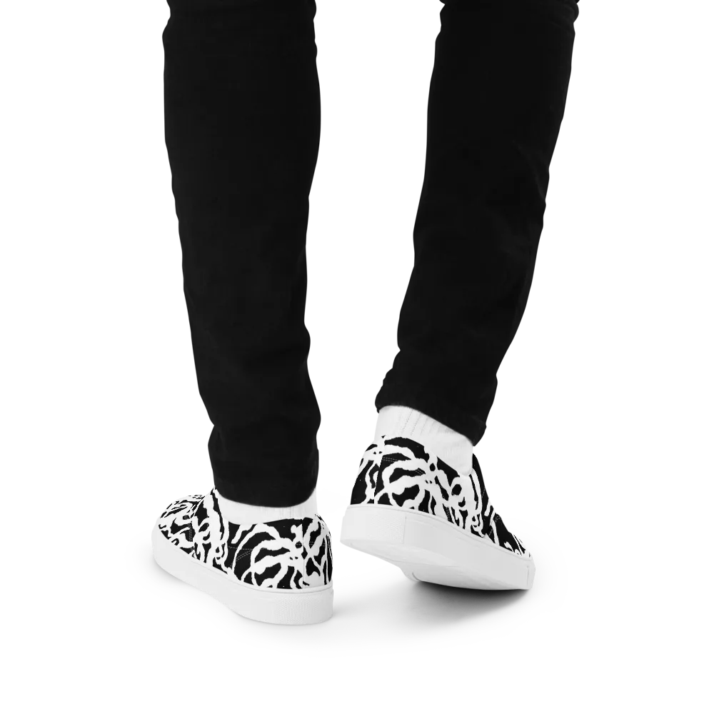 Blackwater Rhythm on Men's Lace-Up Canvas Shoes — Back