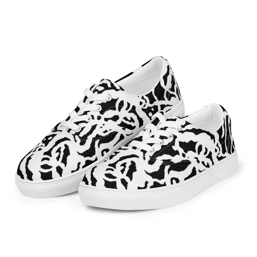 Blackwater Rhythm on Men's Lace-Up Canvas Shoes — Left Front