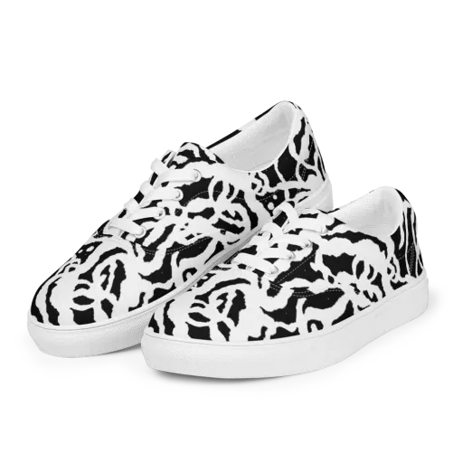 Blackwater Rhythm on a Men's Lace-Up Canvas Shoes