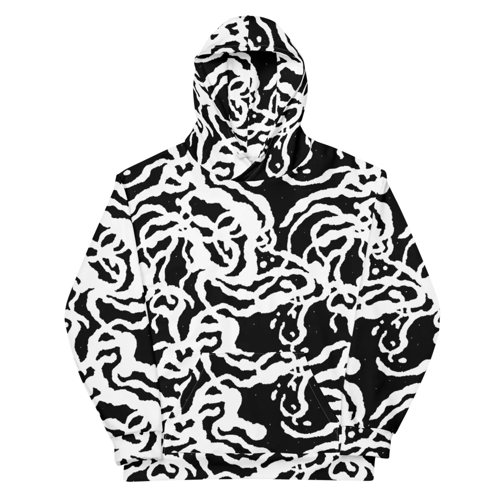 Blackwater Rhythm on Cotton Hoodie — Front
