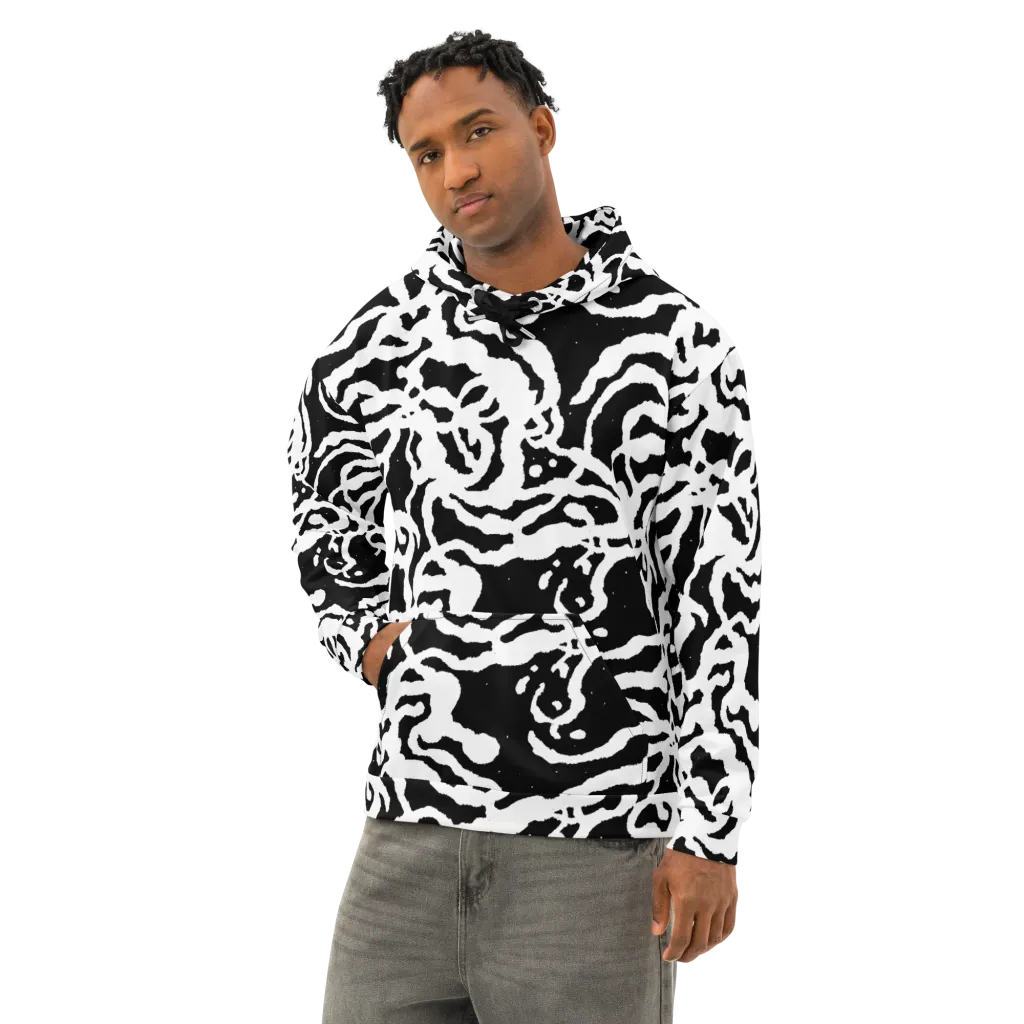 Blackwater Rhythm on Cotton Hoodie — Left Front